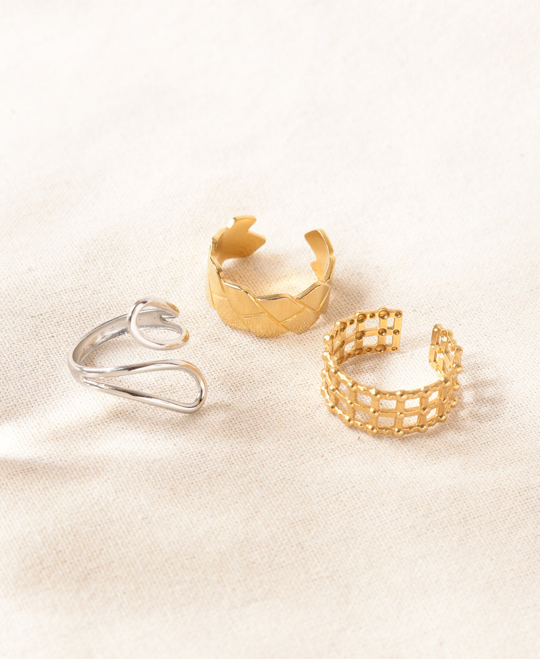 Urban Chic Anti-Tarnish Ring-Set of 3 pieces