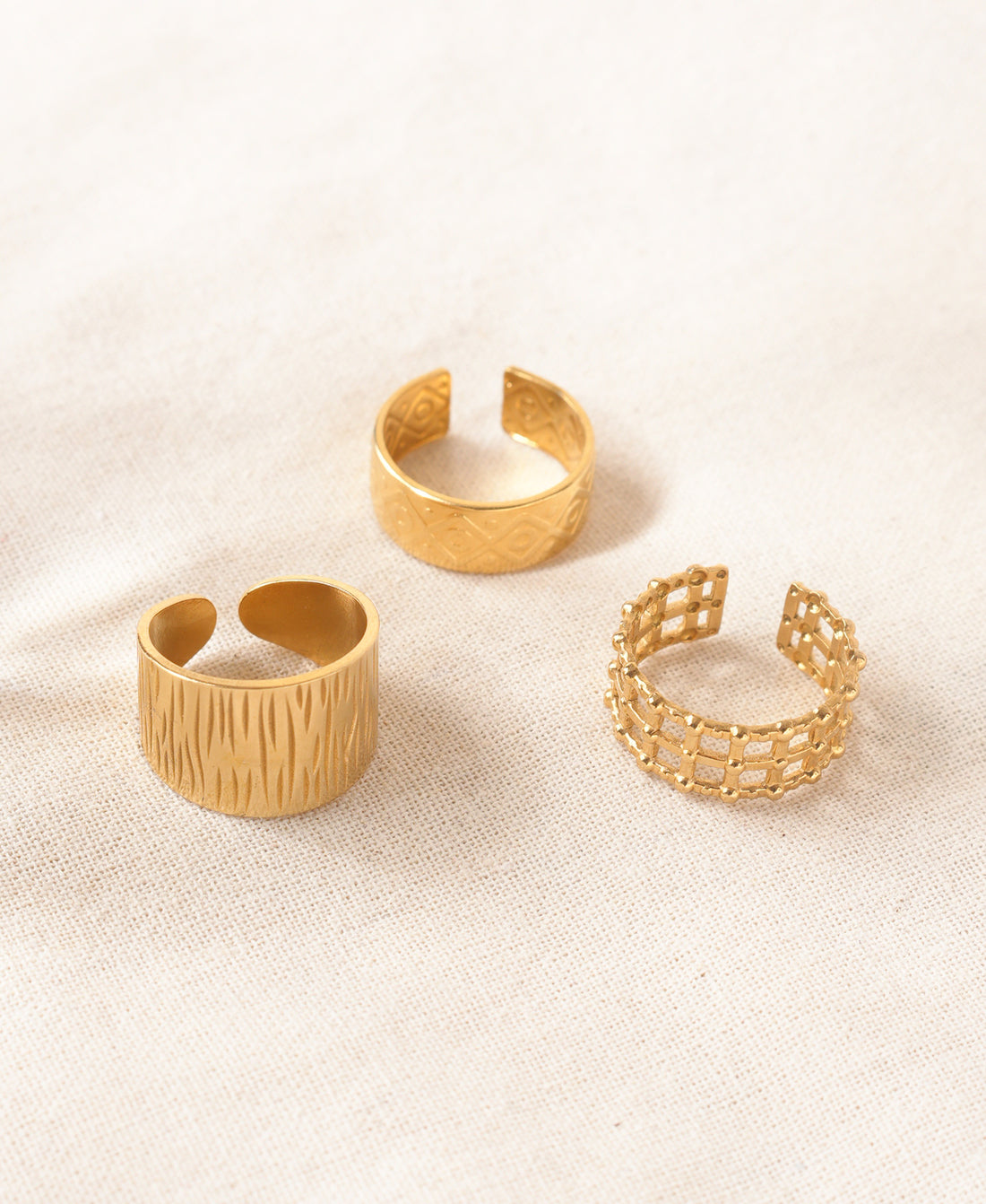 Shimmer Shield Anti-Tarnish Trio Ring Set