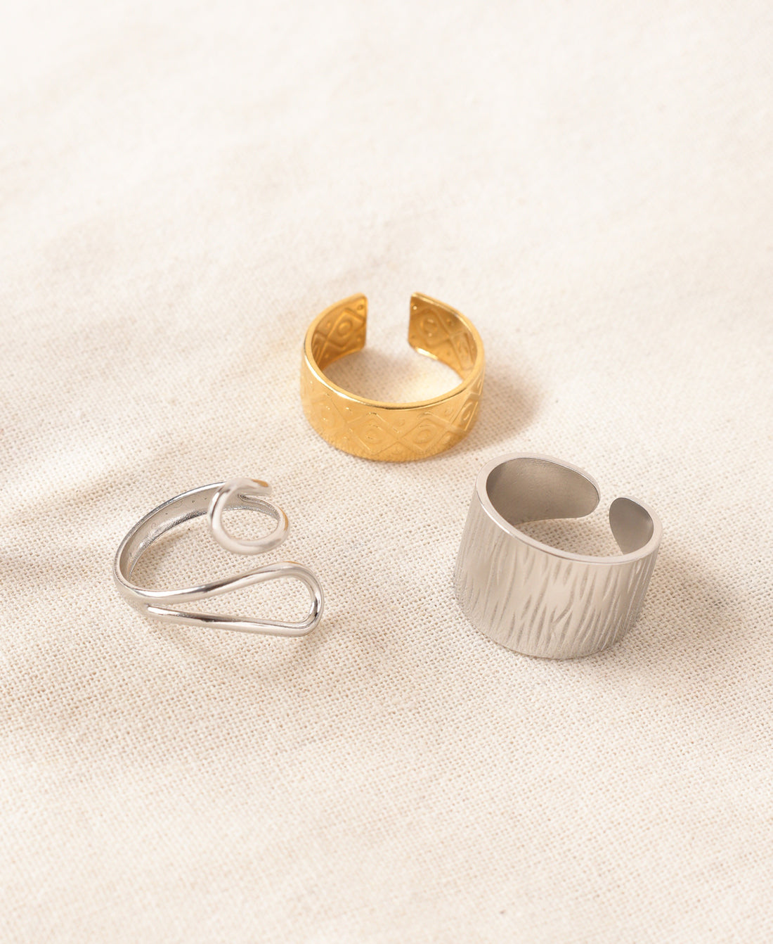 Gleaming Guard Anti-Tarnish Rings-Set of 3