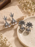 Niska AD Stone Silver Replica Jhumka Earrings ER26C10312 - product view 1