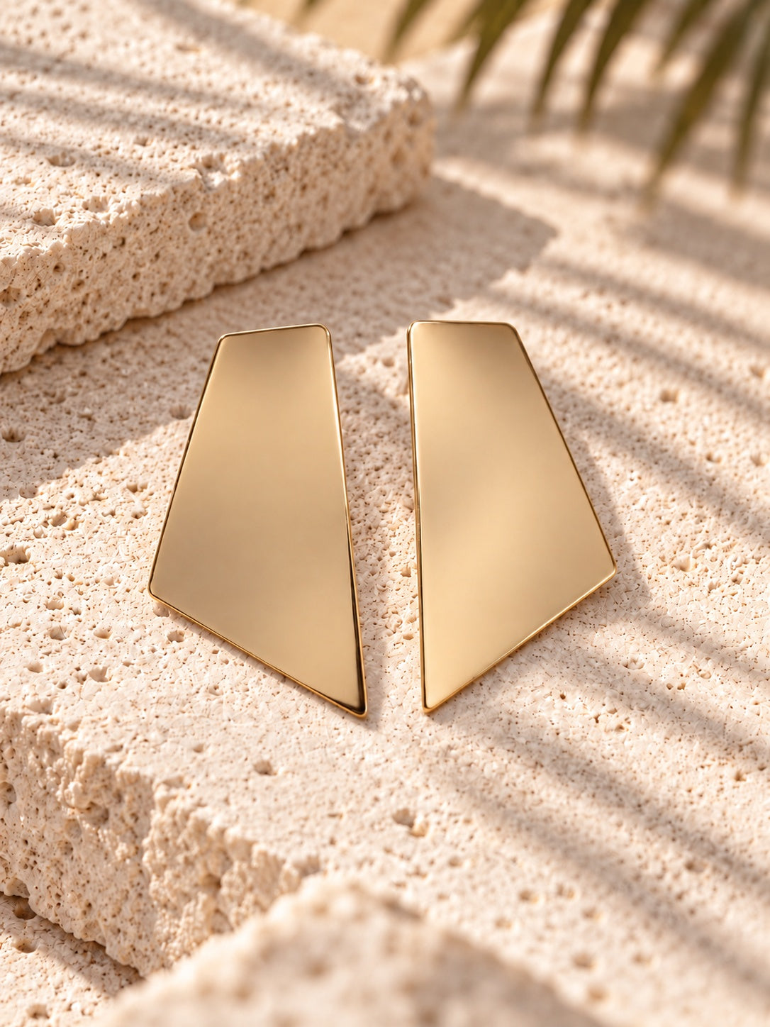 Niska gold-tone geometric statement earrings