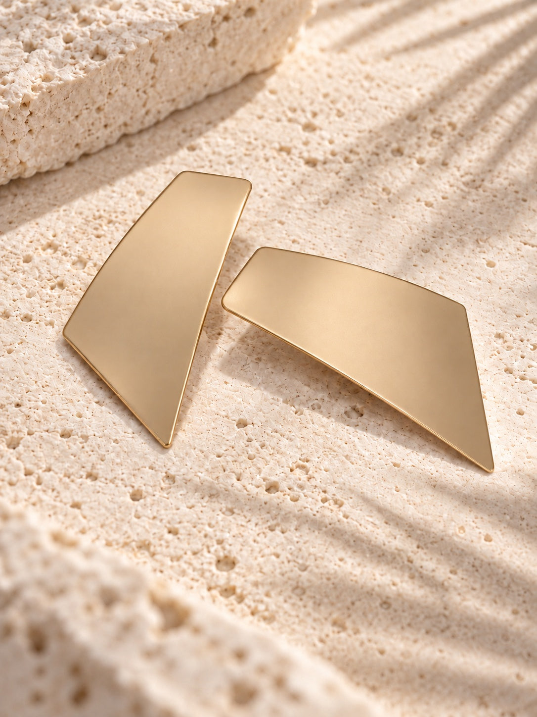 Niska gold-tone geometric statement earrings