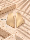 Niska gold-tone geometric earrings sizing – length 3.15 inch
