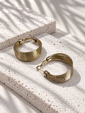 Niska gold tone multi-strand hoop earrings, view 7
