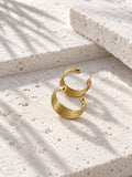 Niska gold-tone textured multi-band hoop earrings ER26N10259
