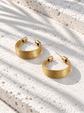 Niska gold-tone textured multi-band hoop earrings ER26N10259