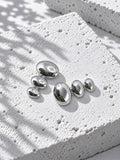Niska silver-tone Resin graduated oval drop earrings — view 8