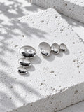 Niska silver-tone Resin graduated oval drop earrings — view 9