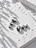 Niska silver-tone Resin graduated oval drop earrings — view 10