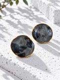 Niska grey marbled Resin earrings – product view 5