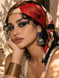 Monalisa Blue Stone Oxidized Jhumka Earrings worn by model