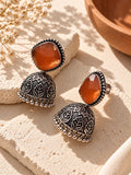 ER26N10341 Monalisa oxidized jhumka