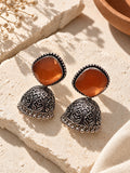 ER26N10341 Monalisa oxidized jhumka