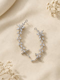 NISKA silver AD stone ear cuff alternate angle