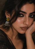 Close up Monalisa Stone Silver replica jhumka model image
