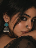 ER26N10356 Monalisa Stone Silver Replica Jhumka model image
