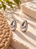 Niska AD Stone Silver replica pink teardrop earrings right-side