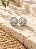 Niska AD Stone Silver Replica Sunburst Stud Earrings ER26N20043 – product view 1