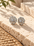 Niska AD Stone Silver Replica Sunburst Stud Earrings ER26N20043 – product view 3