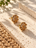 Niska AD Stone Silver Replica floral stud earrings – view 4