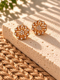 Niska AD Stone Silver Replica floral stud earrings – view 10