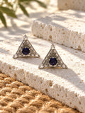Niska AD Stone Silver replica triangular earrings view 8