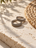 Niska AD Stone Silver Replica Hoop Earrings - view 4