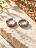 Niska AD Stone Silver Replica Hoop Earrings - view 6