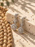 Niska AD Stone Silver Replica Teardrop Drop Earrings ER26N20054 view 5