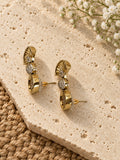 Niska AD Stone Silver Replica Fan Drop Earrings ER26N20055 — editorial view 4