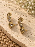 Niska AD Stone Silver Replica Fan Drop Earrings ER26N20055 — editorial view 5