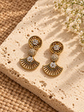 Niska AD Stone Silver Replica Fan Drop Earrings ER26N20055 — editorial view 6