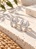 AD Stone Silver replica Fan Earrings — view 4