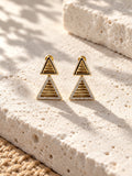 Niska AD Stone Silver replica triangular earrings — product view