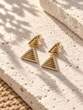 Niska AD Stone Silver replica triangular earrings — product view