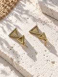 Niska AD Stone Silver replica triangular earrings — product view