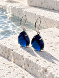Niska blue teardrop AD Stone Silver replica earrings view 3
