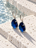 Niska blue teardrop AD Stone Silver replica earrings view 4