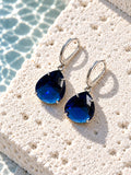 Niska blue teardrop AD Stone Silver replica earrings view 6