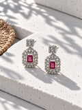 Niska pink AD Stone Silver replica drop earrings – view 5
