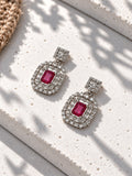Niska pink AD Stone Silver replica drop earrings – view 8