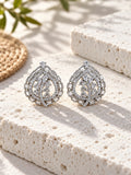 Niska AD Stone Silver Replica leaf teardrop earrings product view