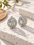 Niska AD Stone Silver Replica leaf teardrop earrings product view