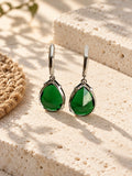 Niska green pear AD Stone Silver replica earrings view 2