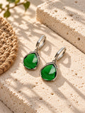 Niska green pear AD Stone Silver replica earrings view 4