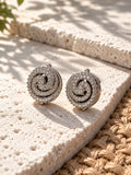 Niska Silver Replica AD Stone Spiral Stud Earrings ER26N20086 view 2