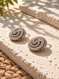 Niska Silver Replica AD Stone Spiral Stud Earrings ER26N20086 view 12