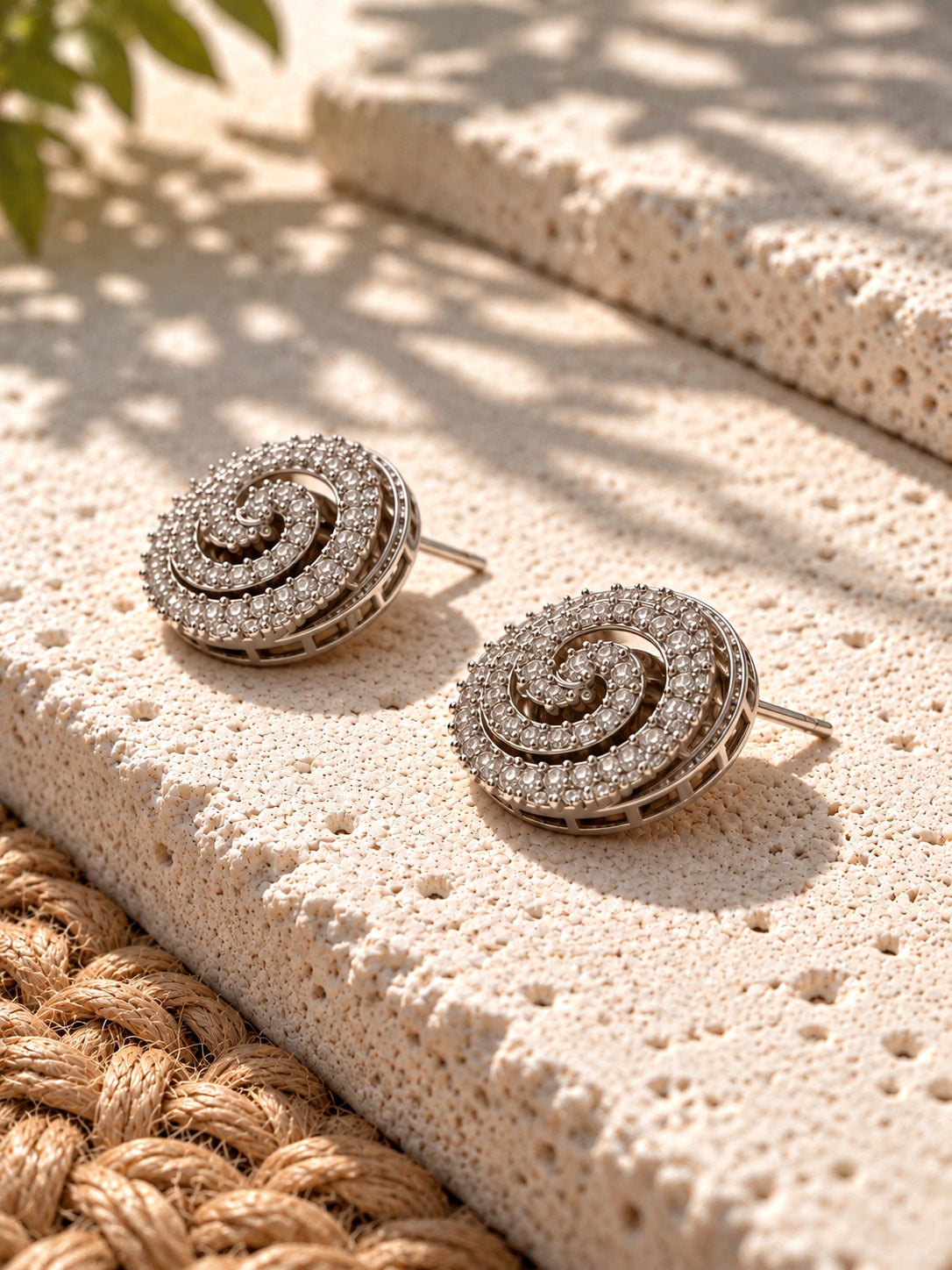 Niska Silver Replica AD Stone Spiral Stud Earrings ER26N20086 view 12