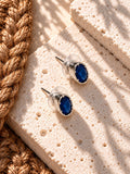 Niska oval AD Stone Silver Replica earrings – product view 8
