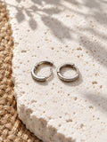 Niska AD Stone Silver Replica Hoop Earrings ER26N20107 – view 2